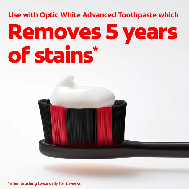 Alt view image 3 of 6 - Colgate Optic White Charcoal Soft Toothbrush for Adults, 2 Pack