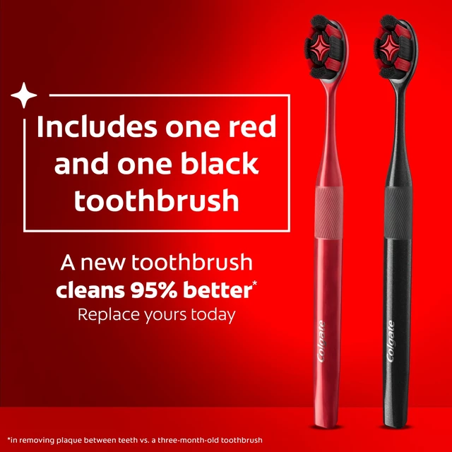 Alt view image 6 of 6 - Colgate Optic White Charcoal Soft Toothbrush for Adults, 2 Pack