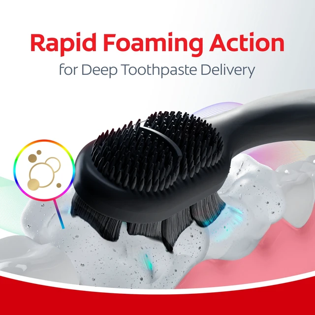Alt view image 3 of 6 - Colgate Total Active Prevention Soft Whitening Toothbrush, Black, 2 Pack