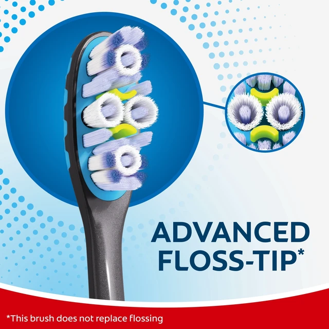 Alt view image 5 of 6 - Colgate 360 Floss-Tip Medium Adult Toothbrush 2 Pack