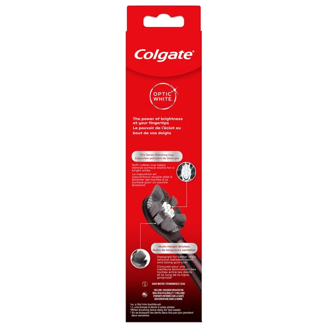Alt view image 2 of 6 - Colgate Optic White Pro Series Sonic Adult Battery Powered Electric Toothbrush, Black