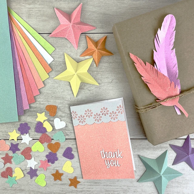 Alt view image 4 of 6 - ArtSkills Pastel Glitter Paper, 11" x 14", 10 Assorted Sheets for Arts, Crafts, Scrapbooking and Card Making