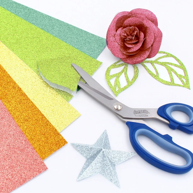 Alt view image 2 of 6 - ArtSkills Pastel Glitter Paper, 11" x 14", 10 Assorted Sheets for Arts, Crafts, Scrapbooking and Card Making
