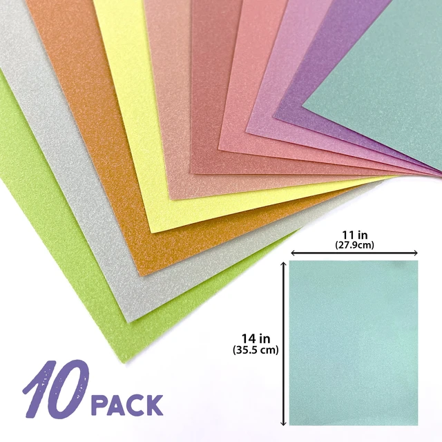 Alt view image 6 of 6 - ArtSkills Pastel Glitter Paper, 11" x 14", 10 Assorted Sheets for Arts, Crafts, Scrapbooking and Card Making