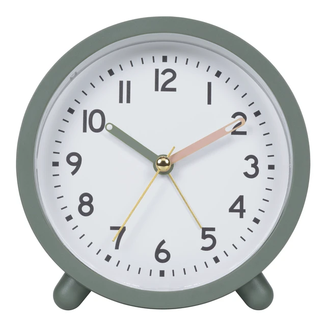 Main image of MainStays Green Mini Analog Alarm Clock