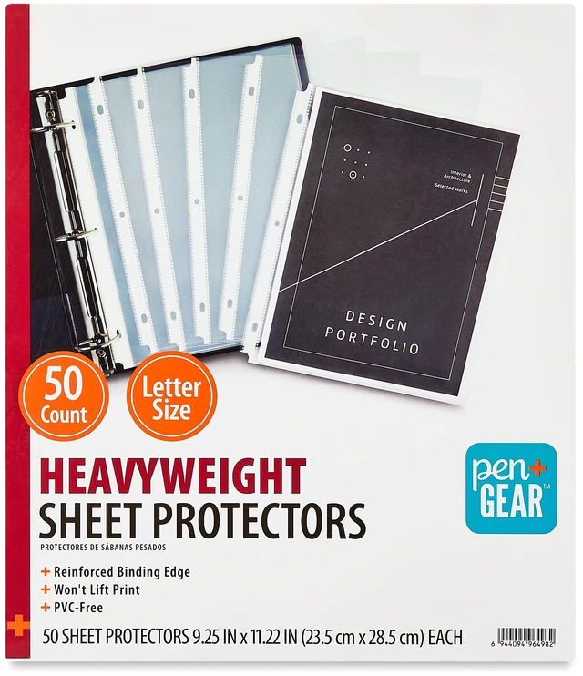 Main image of Sheet Protectors, Pen+Gear, Heavyweight, Letter Size, 8.5x11 in, 50 Count