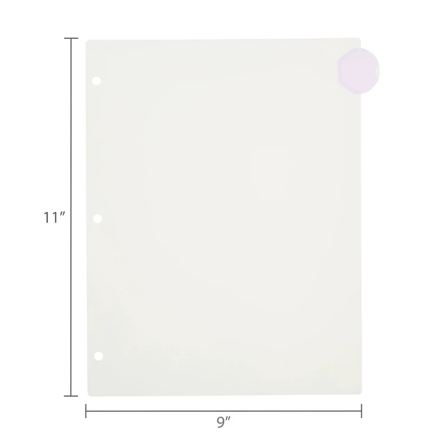 Alt view image 6 of 6 - Pen+Gear 8 Oval Tab Poly Binder Dividers, Bright Multicolor