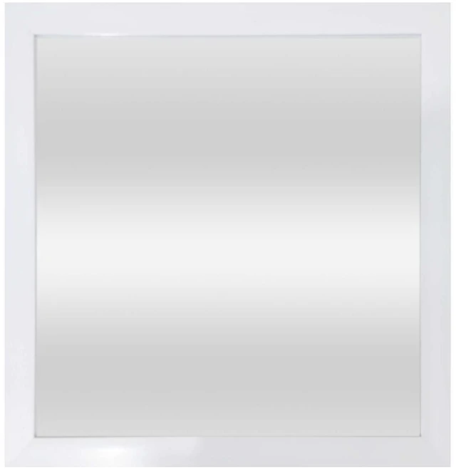 Main image of Mainstays 16in x 16in White Square Wall Mirror for Bathroom Living Room