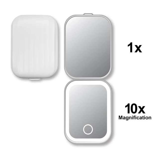 Alt view image 5 of 7 - Smartpoint LED Double-Sided Compact Mirror