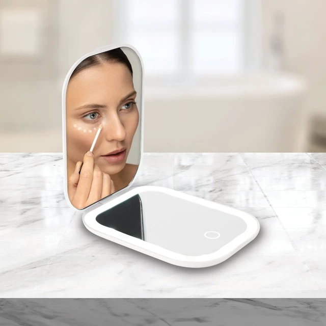 Alt view image 7 of 7 - Smartpoint LED Double-Sided Compact Mirror
