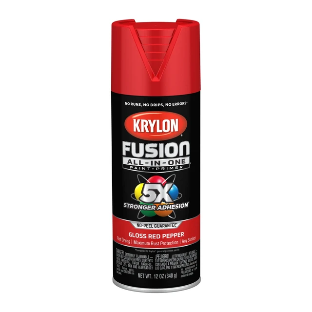 Alt view image 3 of 5 - Krylon Fusion All-In-One Gloss Red Pepper 12 oz