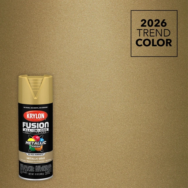 Main image of Krylon Fusion All-In-One 12 oz Metallic Gold