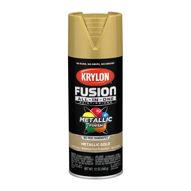 Alt view image 3 of 5 - Krylon Fusion All-In-One 12 oz Metallic Gold