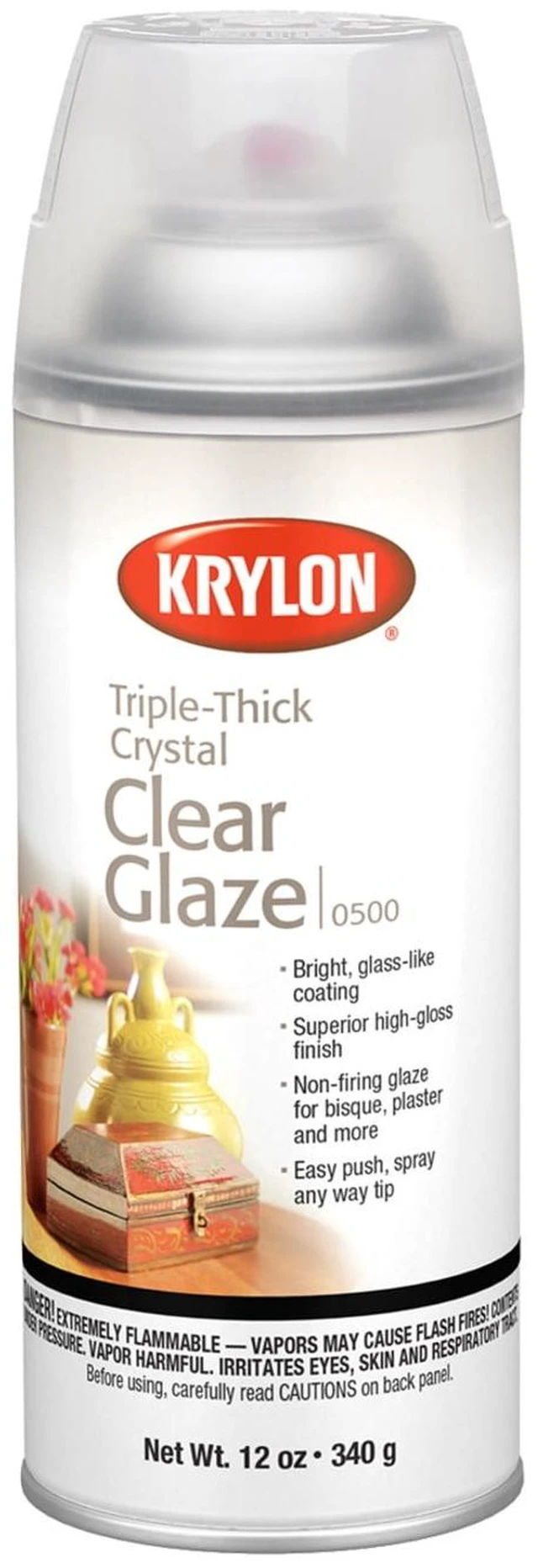 Main image of Krylon Triple-Thick Crystal Clear Glaze High Gloss Clear 12oz