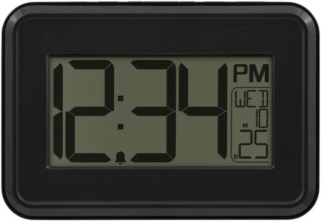 Main image of Mainstays 4.90" Digital Table and Wall Clock with 12-Hour Display and Alarm