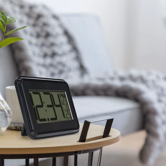 Alt view image 5 of 6 - Mainstays 4.90" Digital Table and Wall Clock with 12-Hour Display and Alarm