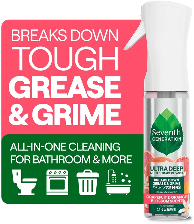 Main image of Seventh Generation Ultra Deep Multi-Surface Cleaner, Grapefruit & Orange Blossom, 9.4 fl oz