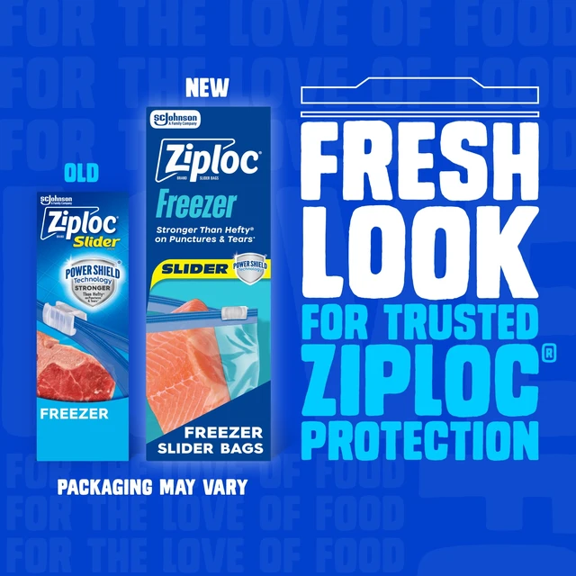 Alt view image 5 of 5 - Ziploc Slider Freezer Bags, Quart, 50 Count, with Power Shield Technology