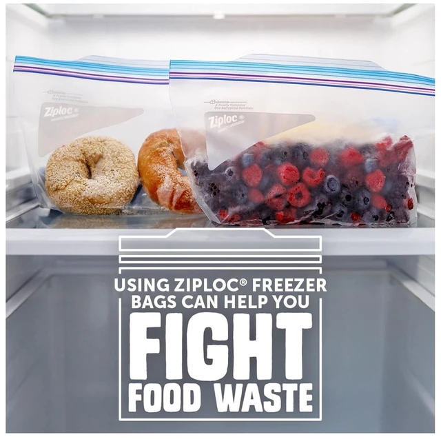 Alt view image 4 of 5 - Ziploc Freezer Half Gallon Food Storage Bags, Grip 'n Seal Technology, Zipper, 40 Count
