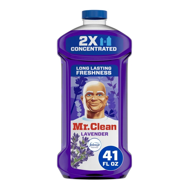 Alt view image 4 of 5 - Mr. Clean 2X Concentrated Floor Cleaner, All Purpose Cleaner, Mop Soap, Lavender, 41fl oz, 3-Pack