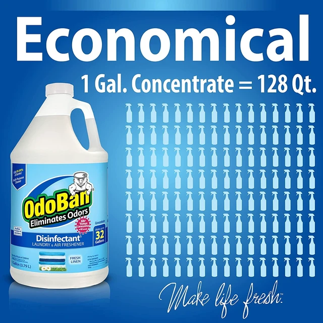 Alt view image 6 of 6 - OdoBan 1gal Fresh Linen Odor Eliminator and Disinfectant Concentrate