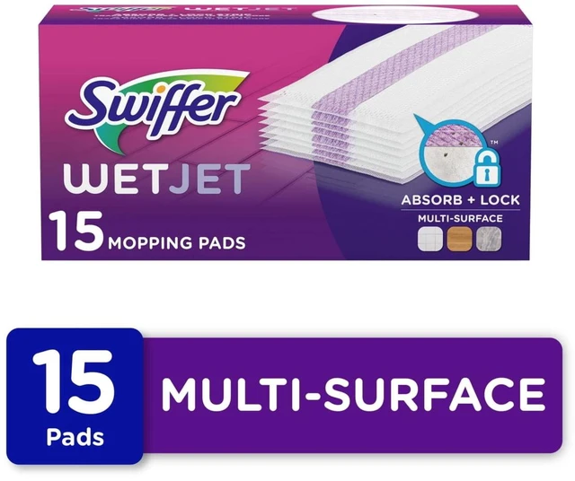 Main image of Swiffer Wet Jet Mop Cleaning Pads Refill, Floor Cleaner, 15 Count