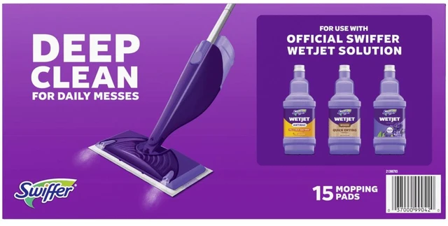 Alt view image 3 of 3 - Swiffer Wet Jet Mop Cleaning Pads Refill, Floor Cleaner, 15 Count