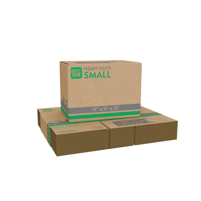 Alt view image 6 of 6 - Pen+Gear Small Heavy Duty Kraft Moving Box, 10 Pack, 17L x 11W x 12H