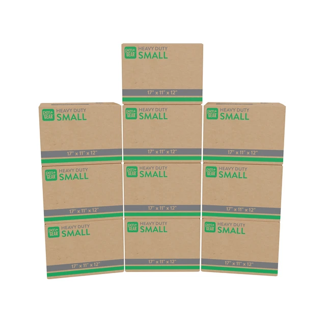 Alt view image 5 of 6 - Pen+Gear Small Heavy Duty Kraft Moving Box, 10 Pack, 17L x 11W x 12H