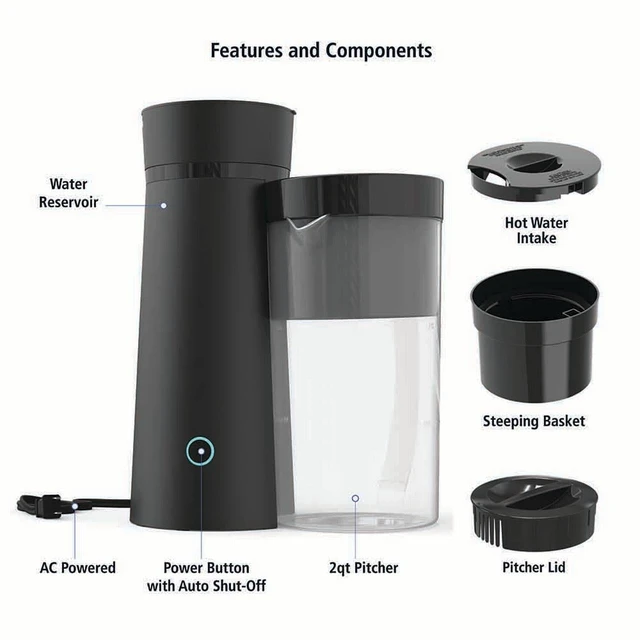 Alt view image 5 of 6 - Mainstays 2-Quart Iced Tea and Iced Coffee Maker, 8-Cup