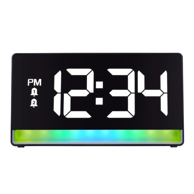 Alt view image 4 of 6 - La Crosse Technology Deep Sleep Alarm Clock Digital Color Changing