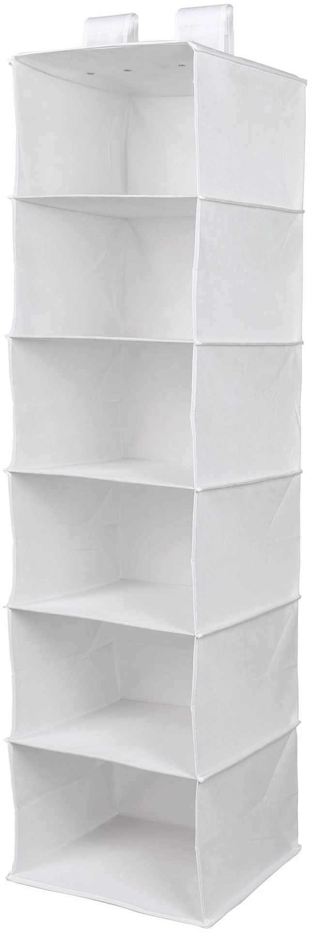 Alt view image 4 of 6 - Mainstays 6 Shelf Non-Woven Hanging Closet Organizer, Arctic White