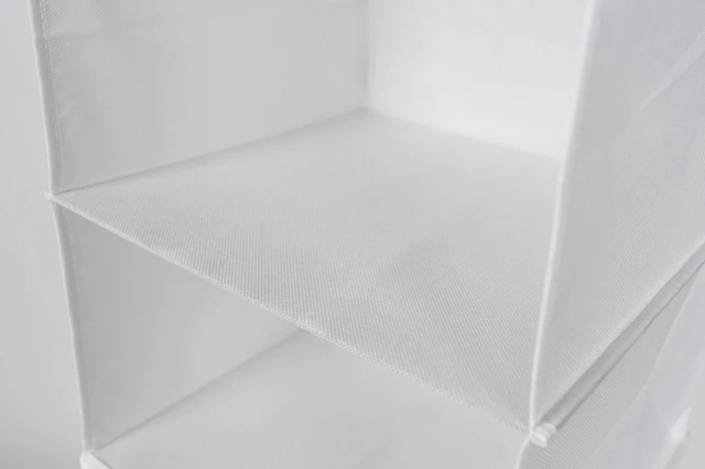 Alt view image 5 of 6 - Mainstays 6 Shelf Non-Woven Hanging Closet Organizer, Arctic White