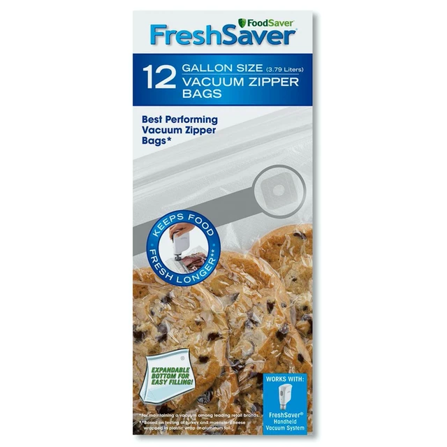 Alt view image 5 of 6 - FoodSaver FreshSaver 1Gallon Zipper Bags 12-Pack