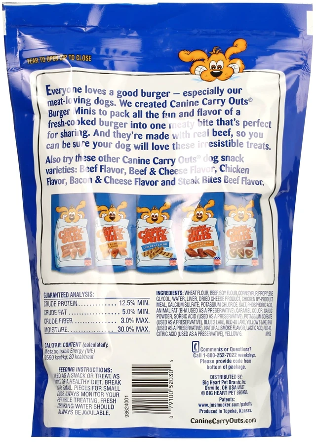 Alt view image 5 of 6 - Canine Carry Outs Burger Minis Beef Flavor Dog Treats, 22.5oz Bag