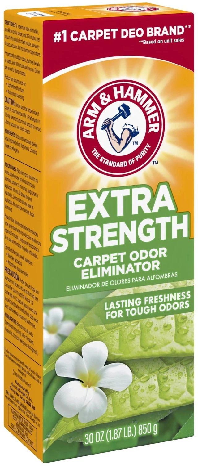 Alt view image 3 of 5 - 3 Pack ARM & HAMMER Extra Strength Carpet Odor Eliminator Powder, Fresh Scent, 30oz