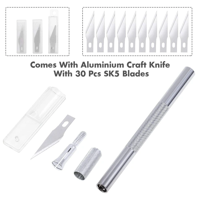Alt view image 7 of 7 - Anezus Precision Craft Knife Set with Self-Healing Cutting Mat, 30pcs, for Art Scrapbooking Stencil