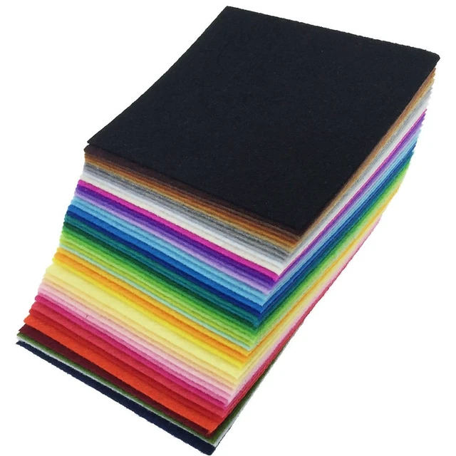 Alt view image 6 of 7 - 42pcs Felt Fabric Sheets 4"x4" Assorted Colors Nonwoven 1mm Thick DIY Craft Squares