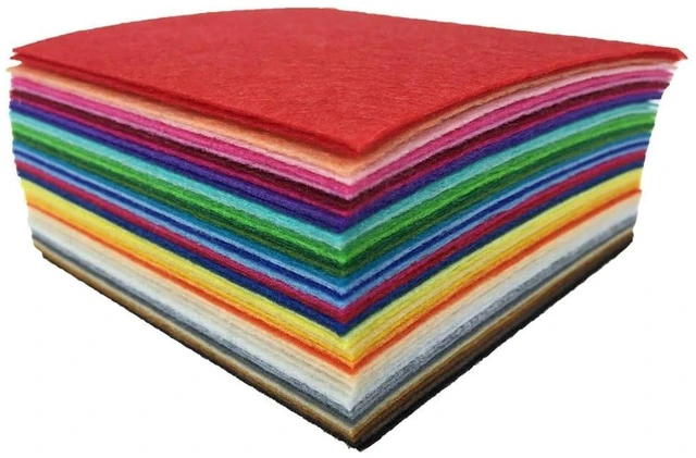 Main image of Flic-Flac 16PCS 8 x 12 Inches (20 x 30cm) Assorted Color Felt Fabric Sheets 1mm Thick for Patchwork Sewing DIY Craft