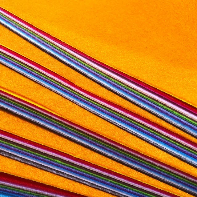 Alt view image 5 of 7 - Flic-Flac 16PCS 8 x 12 Inches (20 x 30cm) Assorted Color Felt Fabric Sheets 1mm Thick for Patchwork Sewing DIY Craft