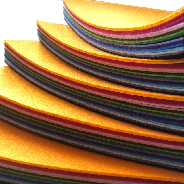 Alt view image 2 of 7 - Flic-Flac 16PCS 8 x 12 Inches (20 x 30cm) Assorted Color Felt Fabric Sheets 1mm Thick for Patchwork Sewing DIY Craft
