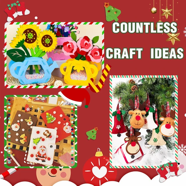 Alt view image 6 of 7 - Jtnohx 16 Pcs Stiff Felt Sheets, 7"11.3", Craft Felt Squares for Sewing, White