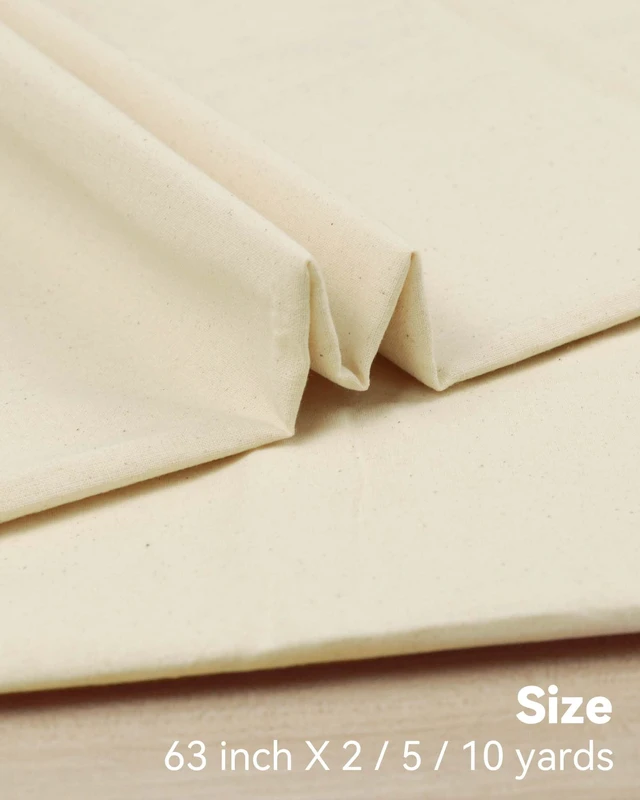 Alt view image 5 of 6 - Unbleached 100% Cotton Muslin Fabric 63" x 2 Yards
