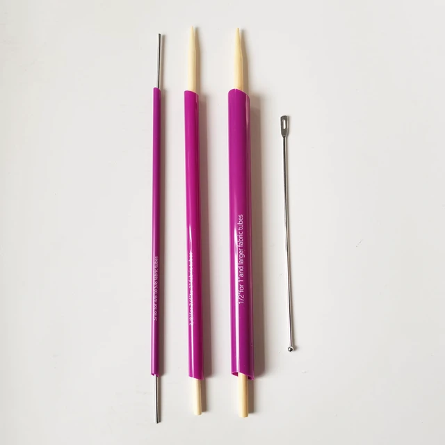 Alt view image 3 of 4 - HONEYSEW Fabric Tube Turners Set, 3 Count, Assorted Sizes, with 1 Ball Point Bodkin Drawstring Threader, for Sewing DIY Tool