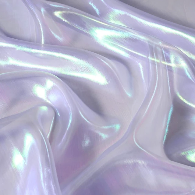 Main image of Iridescent Liquid Organza Fabric, Translucent Silky, 44" Wide, 1 Yard
