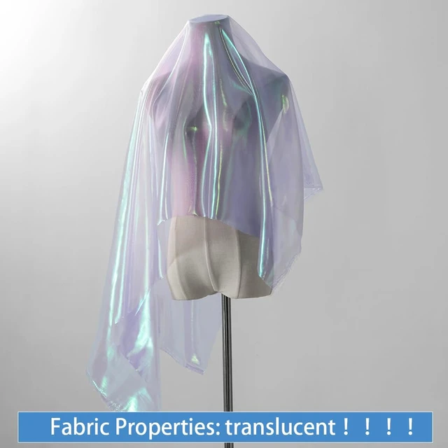 Alt view image 3 of 7 - Iridescent Liquid Organza Fabric, Translucent Silky, 44" Wide, 1 Yard