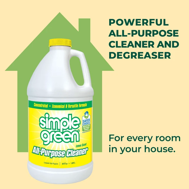 Alt view image 2 of 6 - Simple Green All Purpose Cleaner Concentrate Lemon Scent 64 Fl Oz