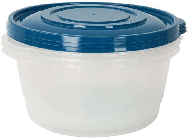 Alt view image 6 of 6 - Mainstays 15.7Cup Round Semi Durable Plastic Food Storage Container, 3Pack, Ideal for Meal Prep, Batch Cooking, or Bulk Storage