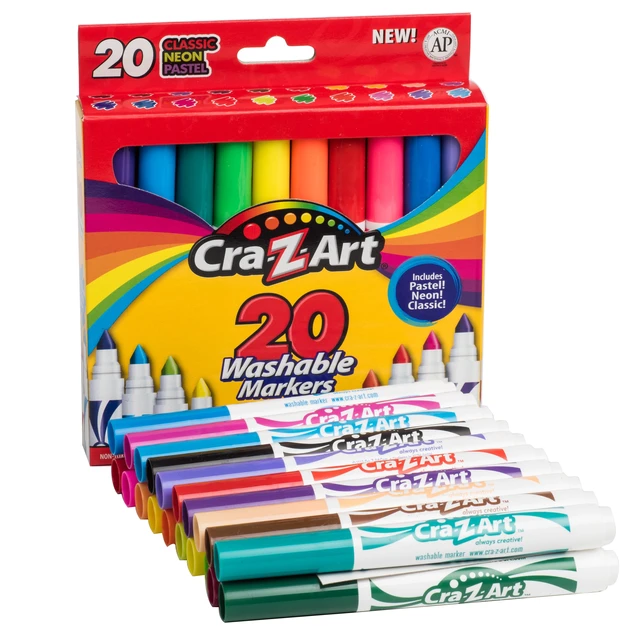 Alt view image 4 of 5 - Cra-Z-Art 20 Count Multicolor Broad Line Washable Art Markers