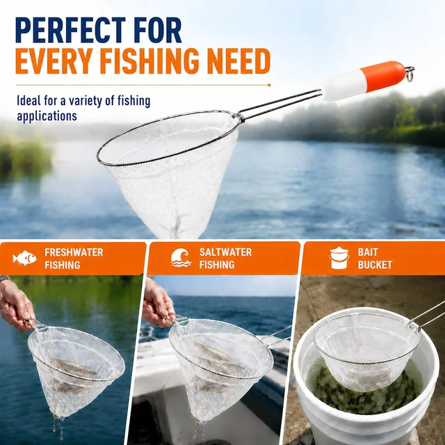 Alt view image 4 of 6 - BasicGear Minnow Dip Net 12in Micro Mesh for Bait Bucket